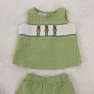 EUC Silly Goose Smocked Set